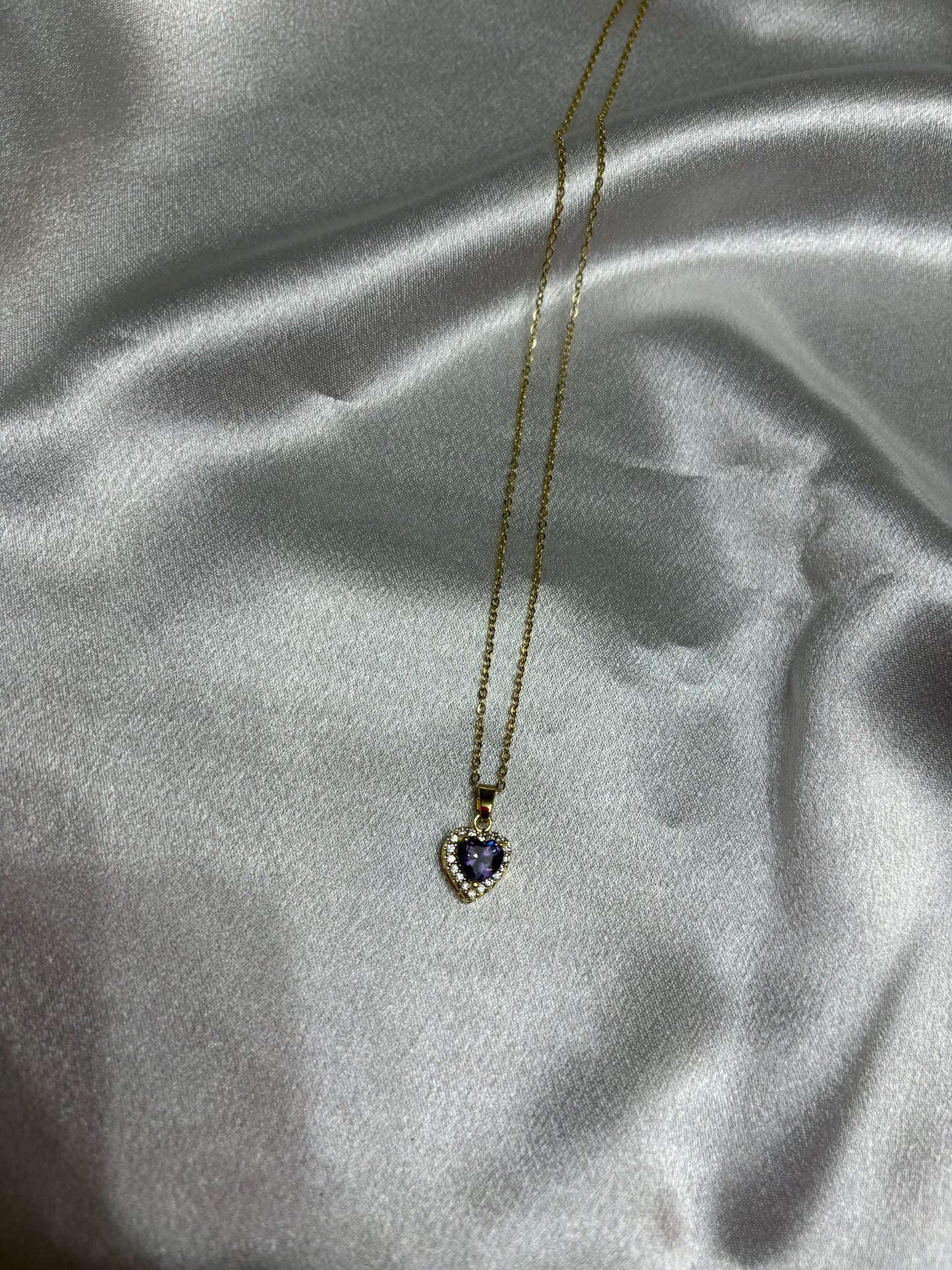 Collana cuore di zaffiro
